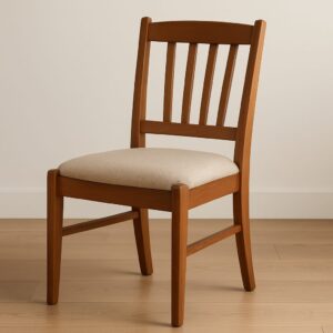 Traditional modern wooden chair with cushion