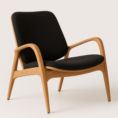 Modern Minimalist Wooden Armchair