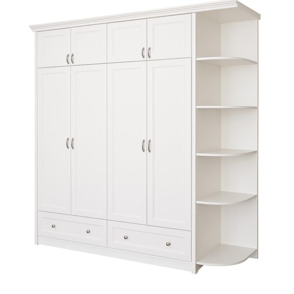 white wardrobe storage space