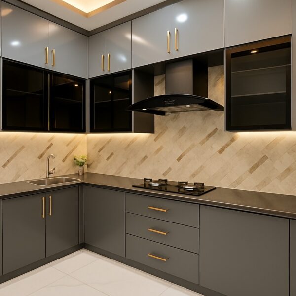 Luxe Modern Grey Kitchen