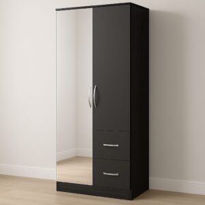 Product Name: Modern Mirror Wardrobe with Drawers