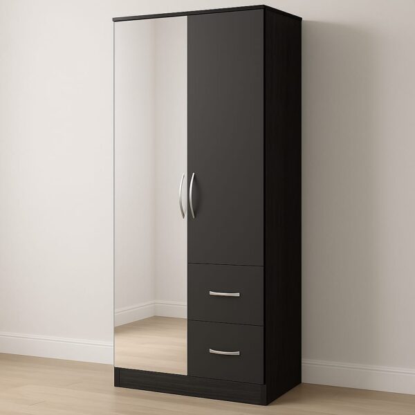 Product Name: Modern Mirror Wardrobe with Drawers