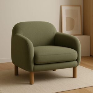 Olive green lounge chair
