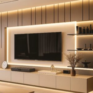 Tv unit with marble finnish